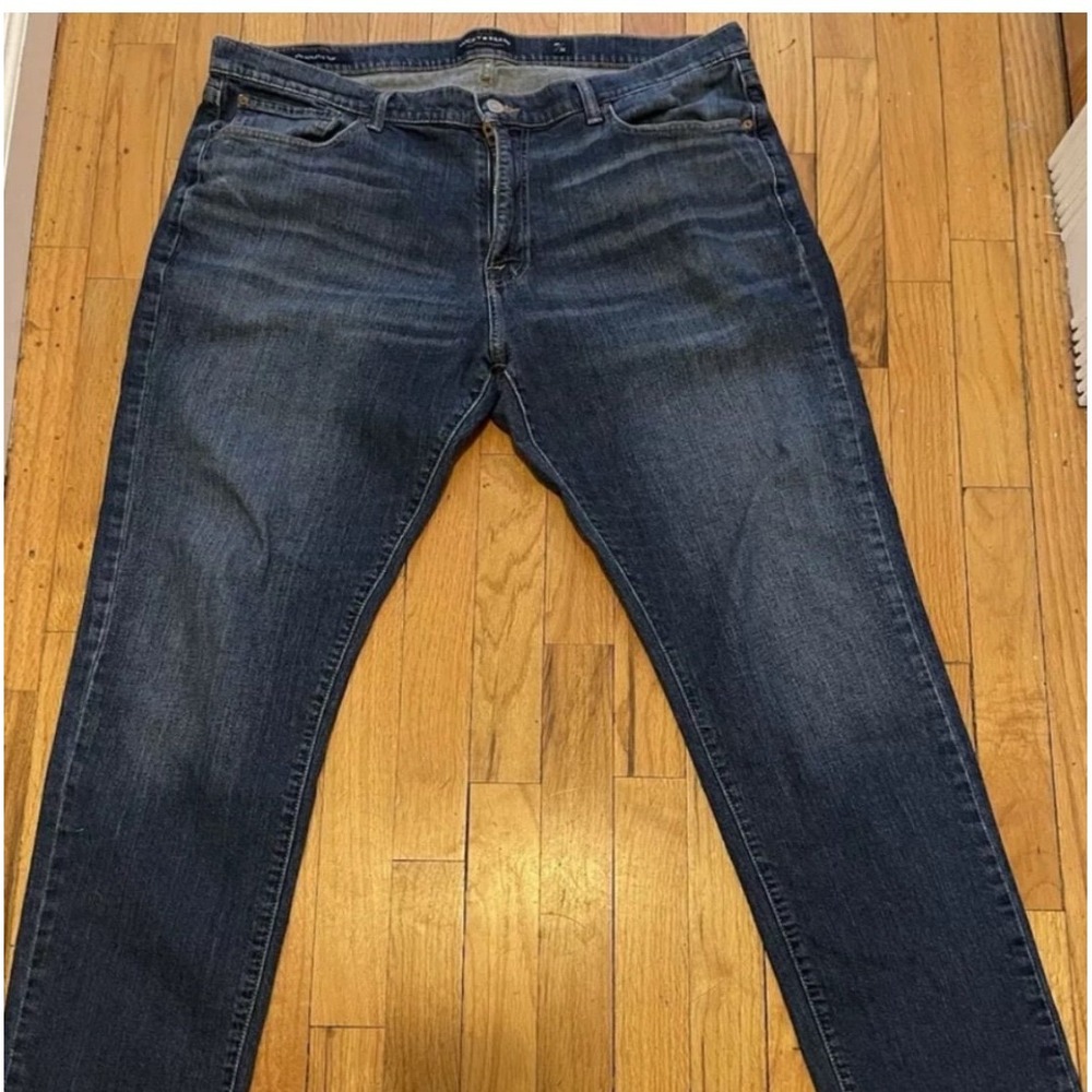 Lucky Brand 410 Athletic Fit 38/32 Cotton Stretch Dark Wash Denim Blue Jeans